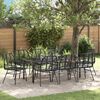 vidaXL Garten Essgruppe 9 pcs Schwarz Poly-Rattan