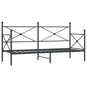 vidaXL Etagenbett ohne Matratze Schwarz 90x200 cm Stahl