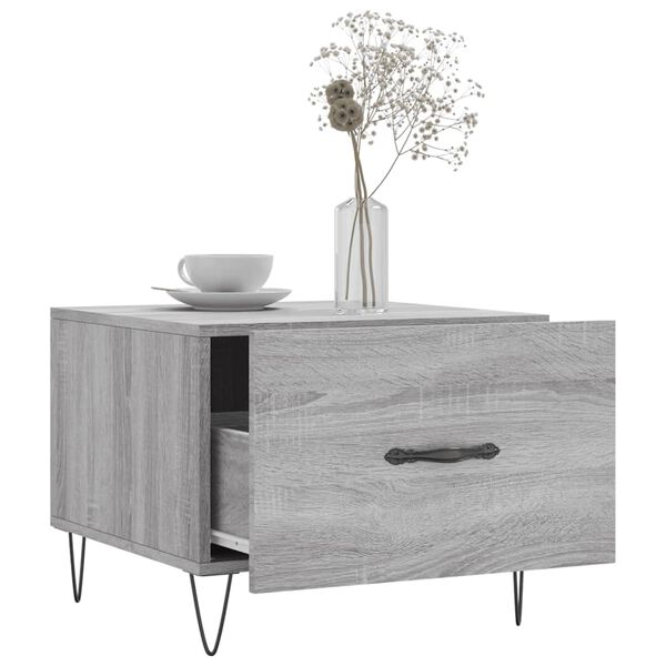 vidaXL Couchtisch Grau Sonoma 50x50x40 cm Holzwerkstoff