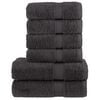 vidaXL 6 tlg. Premium-Handtuch-Set SOLUND Anthrazit 600 g/m&sup2;