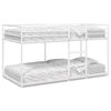 vidaXL Etagenbett ohne Matratze Wei&szlig; 90x190 cm Stahl