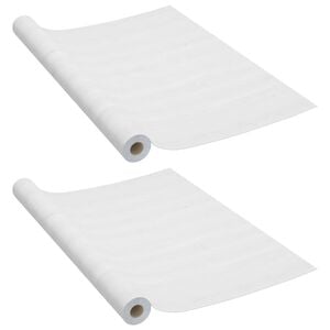vidaXL Selbstklebende T&uuml;rfolien 2 Stk. Wei&szlig;es Holz 210 x 90 cm PVC