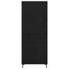 vidaXL Highboard Schwarz Eichen-Optik 69,5 x 34 x 180 cm Holzwerkstoff