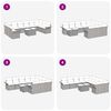 vidaXL Sofa Set mit Kissen 11 pcs Grau Poly-Rattan