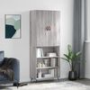 vidaXL Highboard Grau Sonoma 69,5x34x180 cm Holzwerkstoff
