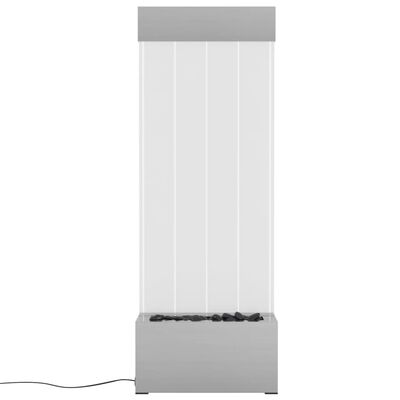 vidaXL Wassersäule mit RGB LEDs Edelstahl und Acryl 110 cm