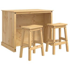 vidaXL K&uuml;cheninsel Set 3 stk. Honigwachs 112 x 77 x 91,5 cm