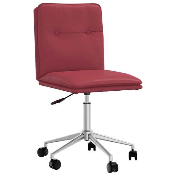 vidaXL Esszimmerstuhl Weinrot Kunstleder