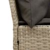vidaXL Gartensofa mit Kissen Hellgrau Poly Rattan