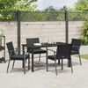 vidaXL Garten Essgruppe 5 pcs Schwarz Poly Rattan