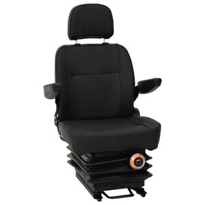 vidaXL Traktorsitz mit Federung Schwarz 56 x 57 x 87 cm Stahl und PVC