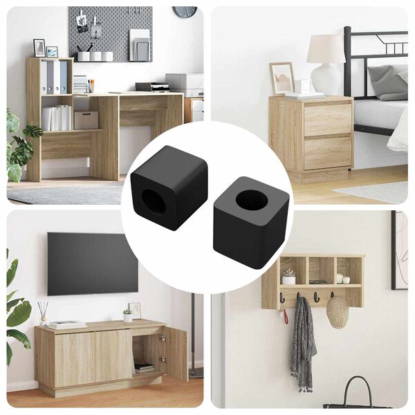 vidaXL Schubladenhalter 2 pcs Schwarz 15 x 15 x 15mm PP Copolymer