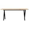 vidaXL Couchtisch X-Gestell 110x40x45,5 cm Massivholz Kiefer Stahl