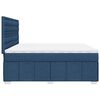 vidaXL Boxspringbett mit Matratze Blau 200x200 cm Stoff
