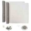 vidaXL Lichtschachtabdeckung mit Clips 2 stk. 70 x 190 cm Silber