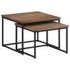 vidaXL Satztische 2 Stk. Massivholz Teak
