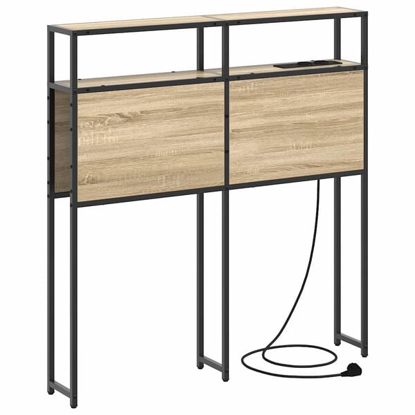 vidaXL Stauraum-Kopfteil mit Regal Sonoma-Eiche 75 cm Holzwerkstoff