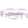 vidaXL Tagesbett Ausziehbar Wachsbraun 90x200 cm Massivholz Kiefer