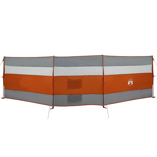 vidaXL Camping-Windschutz Grau und Orange 508x130 cm Wasserdicht