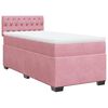 vidaXL Boxspringbett mit Matratze Rosa 90x190 cm Samt