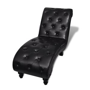 vidaXL Chaiselongue Braun Kunstleder