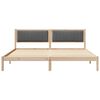 vidaXL Bettrahmen Dunkelgrau 200 x 200 cm Massives Kiefernholz