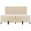 vidaXL Boxspringbett mit Matratze Creme 200 x 200 cm Stoff