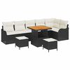 vidaXL Gartensofa-set 9 stk. Schwarz Poly-Rattan