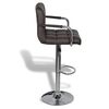 vidaXL Barhocker 2 Stk. Braun Kunstleder