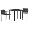 vidaXL Gartenm&ouml;bel Set 3 stk. Schwarz und Anthrazit Textilene