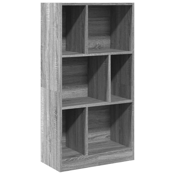 vidaXL B&uuml;cherregal Grau Sonoma 57x28,5x107,5 cm Holzwerkstoff