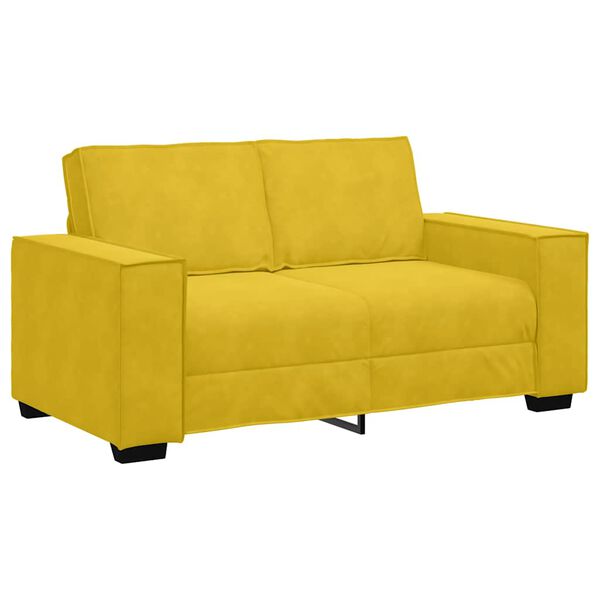 vidaXL 2-Sitzer-Sofa Gelb 120 cm Samt