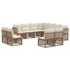 vidaXL Gartensofa-set 11 pcs Beige Poly-Rattan