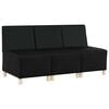vidaXL Modulares Armfreies Sofa 3 pcs Schwarz 55 x 74 x 82 cm
