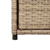 vidaXL Gartenschrank Beige 55x55x111 cm Poly Rattan