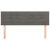 vidaXL Kopfteile Dunkelgrau 144x5x78/88 cm Samt