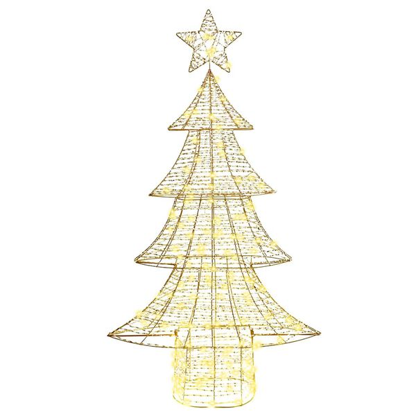 vidaXL Weihnachtsbaum mit 160 LEDs Warmwei&szlig; 151 cm PET