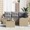 vidaXL Gartensofa-set mit Speicher 5 pcs Schwarz Poly-Rattan