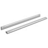 vidaXL Kleiderstange 2 stk. Silber 472 x 15 x 29 mm Aluminiumlegierung