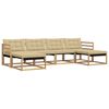 vidaXL Outdoor-Sofagarnitur 6 stk. Wei&szlig; und Beige