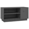 vidaXL TV-Schrank Grau 80x35x40,5 cm Massivholz Kiefer