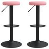 vidaXL Barhocker 2 Stk. Rosa Samt