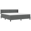 vidaXL Boxspringbett mit Matratze Dunkelgrau 200 x 180 cm Polyester