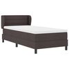 vidaXL Boxspringbett mit Matratze Dunkelbraun 80 x 200 cm Stoff
