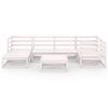 vidaXL 7-tlg. Garten-Lounge-Set Wei&szlig; Massivholz Kiefer