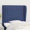 vidaXL Kopfteil mit Ohren Blau 83x23x118/128 cm Stoff
