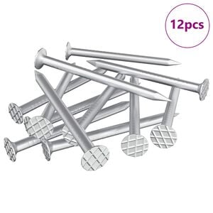 vidaXL N&auml;gel f&uuml;r Holz 12 pcs Silber &Oslash; 3 x 15 mm Metall