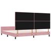 vidaXL Boxspringbett mit Kopfteil Rosa 200 x 200 cm Samt