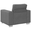 vidaXL Sofa 3 pcs Dunkelgrau Leinenmischgewebe