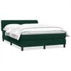 vidaXL Boxspringbett mit Matratze Dunkelgr&uuml;n 160x220 cm Samt